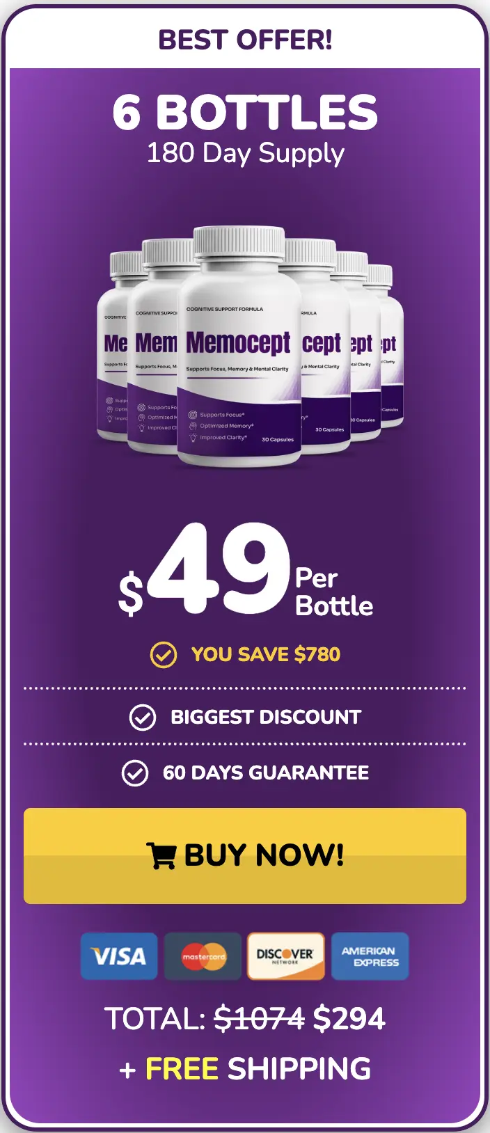 Memocept Buy Six Bottles